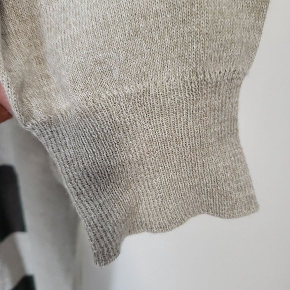 Raffi Size L Men's Wool Blend Pull-Over Sweater Tan Crew Neck - Picture 5 of 9